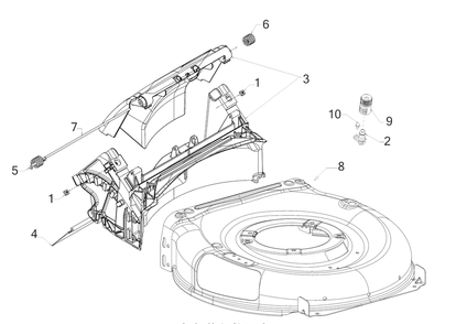 Deck Assembly Diagram and Parts List for SC300HW (12ABB2M5710)(2018) Cub Cadet Lawn Mower